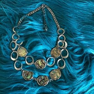 Silver adjustable necklace.